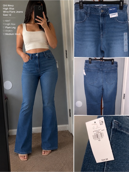 Old Navy Denim - Brand New with Tags (NWT) Old Navy High-Rise Wow Flare Jeans - Size 12